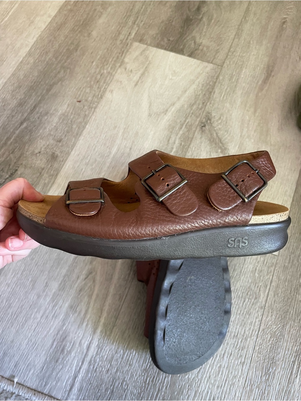 SAS Relaxed Amber Heel Strap Sandal 8W - Picture 4 of 7